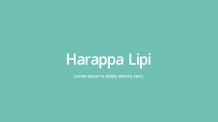 Harappa Lipi Font