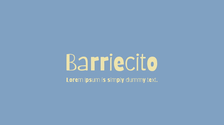 Barriecito Font