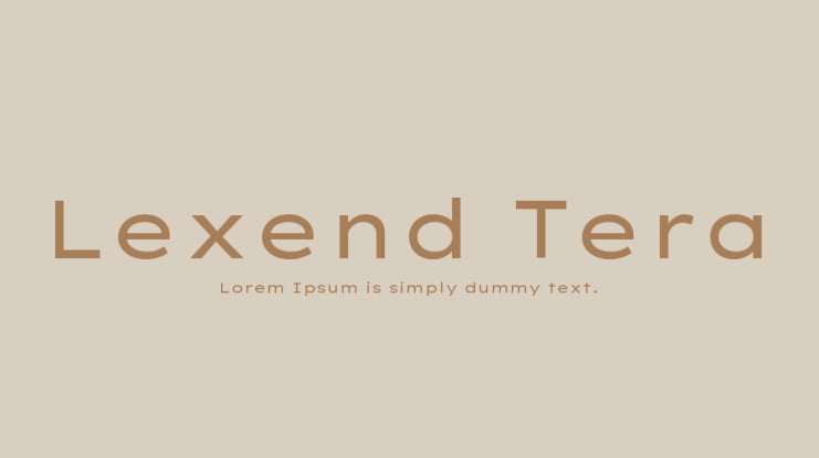 Lexend Tera Font Family