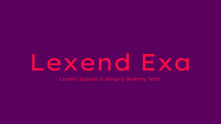 Lexend Exa Font Family