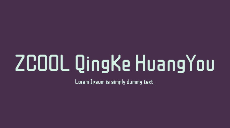 ZCOOL QingKe HuangYou Font