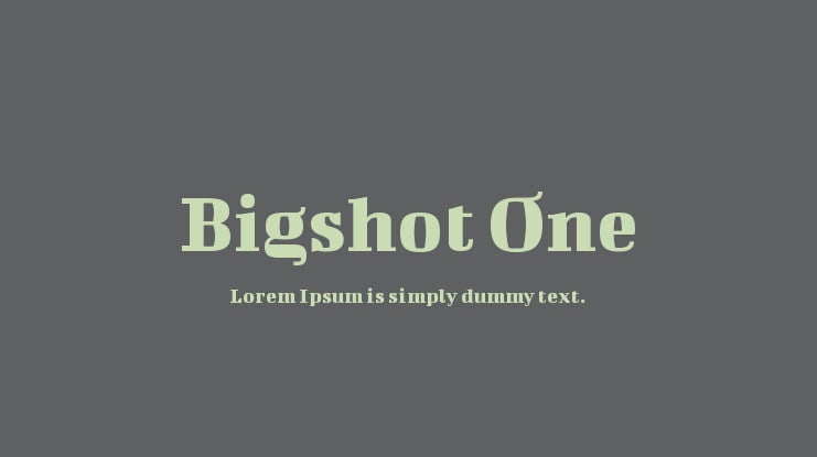 Bigshot One Font