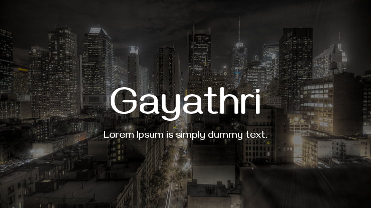 Gayathri Font Family