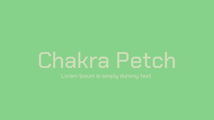 Chakra Petch Font Family