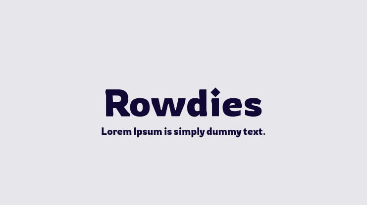 Rowdies Font Family
