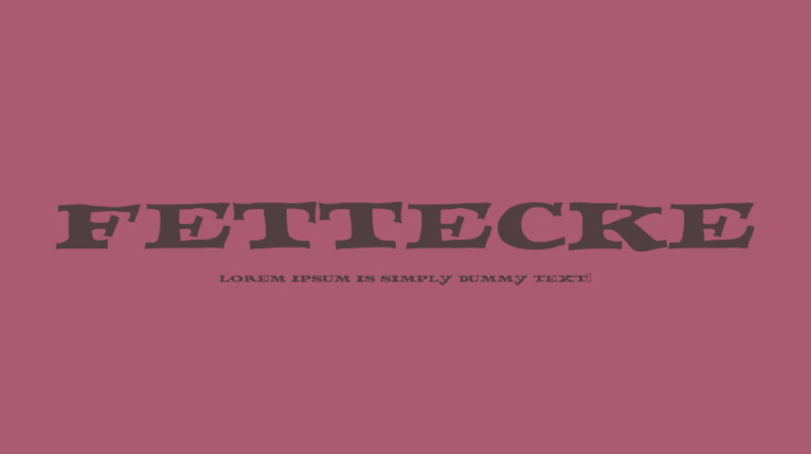 Fettecke Font