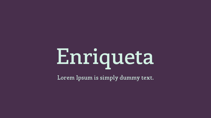 Enriqueta Font Family