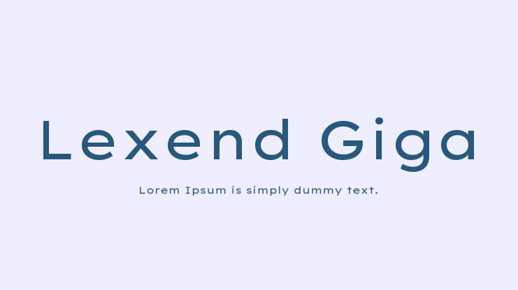 Lexend Giga Font Family