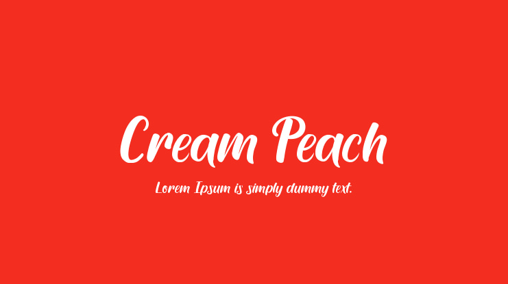 Cream Peach Font