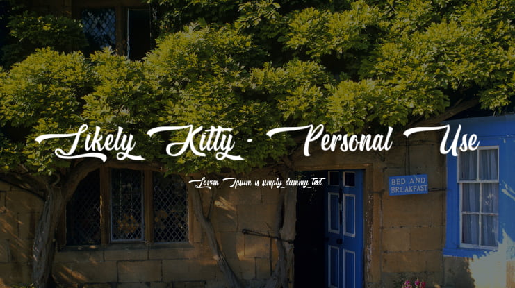 Likely Kitty - Personal Use Font