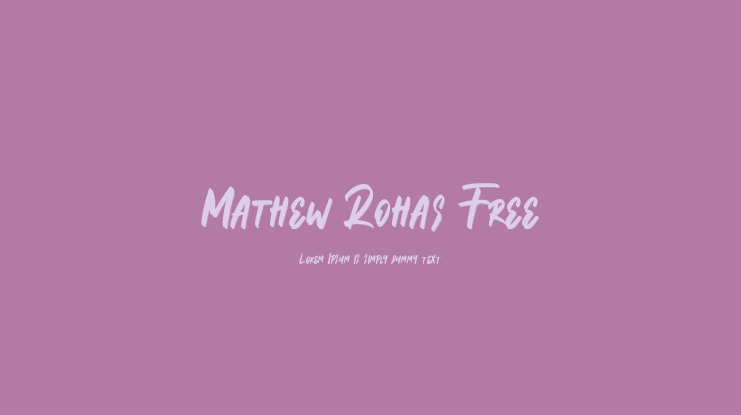 Mathew Rohas Free Font