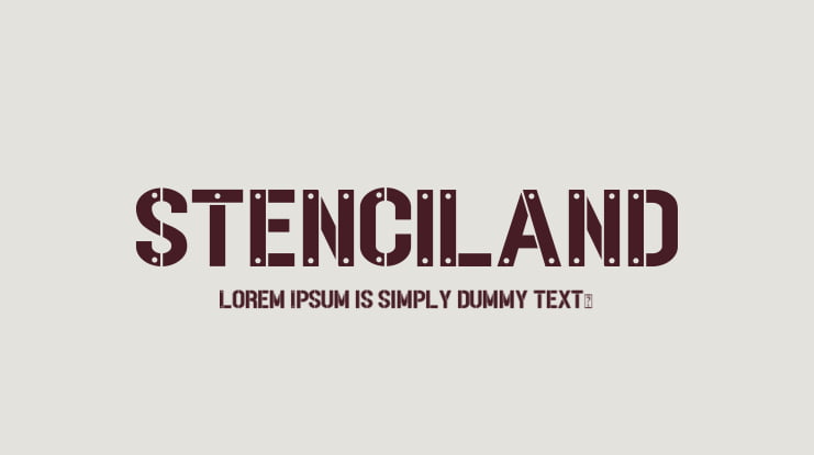 STENCILAND Font
