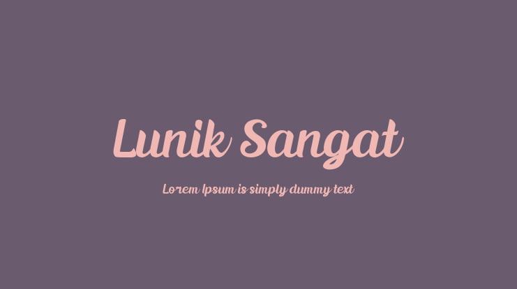 Lunik Sangat Font
