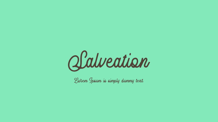 Salveation Font
