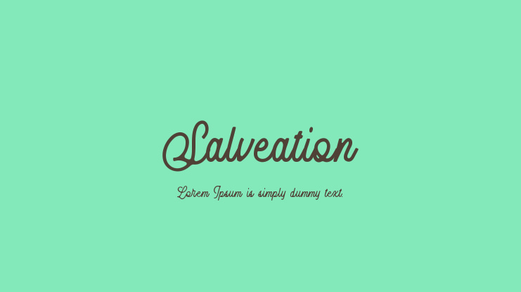 Salveation Font