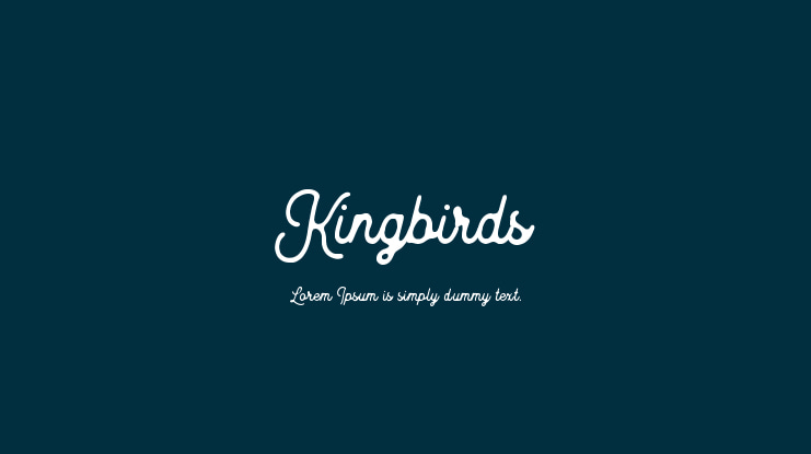 Kingbirds Font