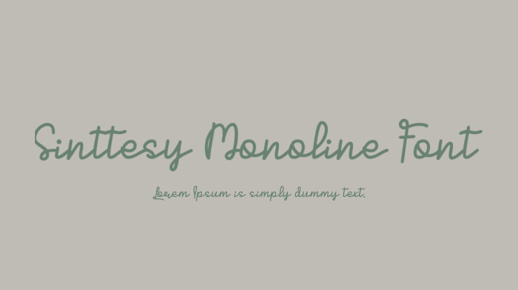Sinttesy Monoline Font
