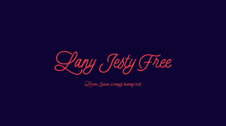 Lany Jesty Free Font