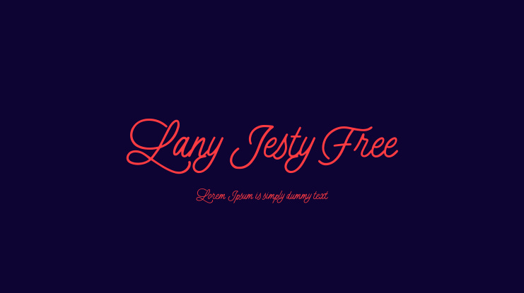 Lany Jesty Free Font