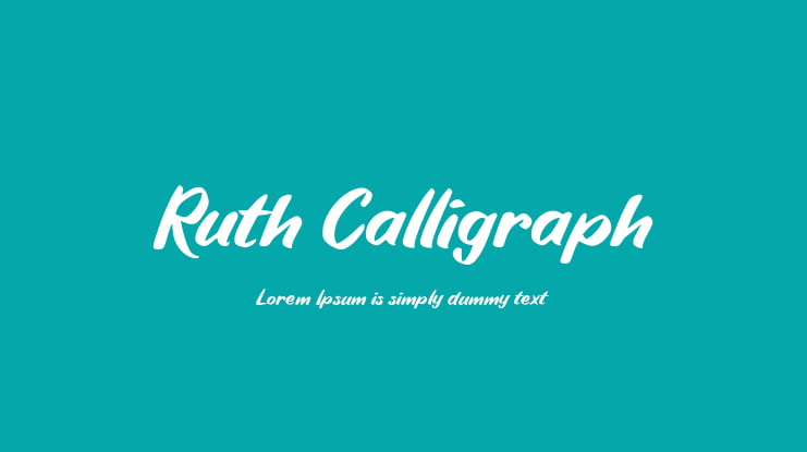 Ruth Calligraph Font