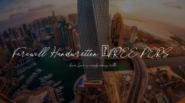 Farewell Handwritten (FREE PERS Font