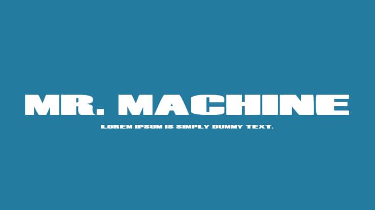 Mr. Machine Font Family