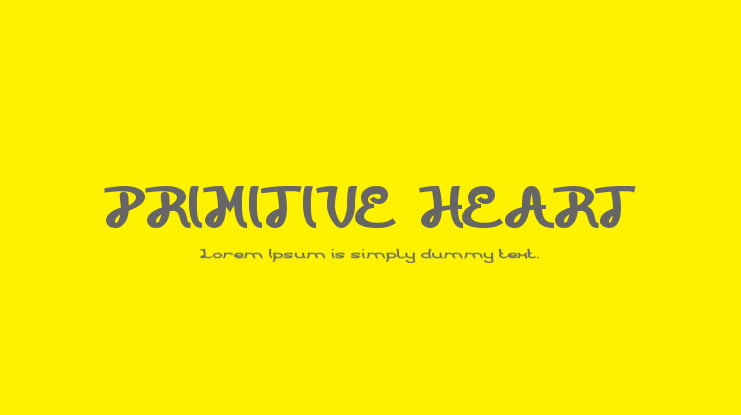 PRIMITIVE HEART Font Family
