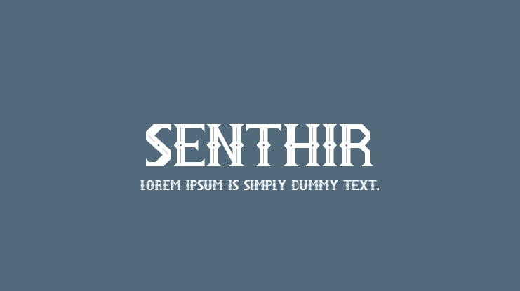 SENTHIR Font