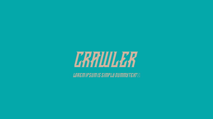 CRAWLER Font Family