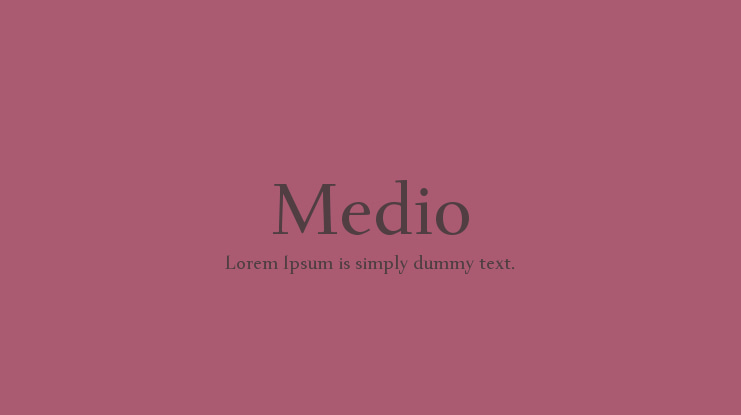Medio Font Family