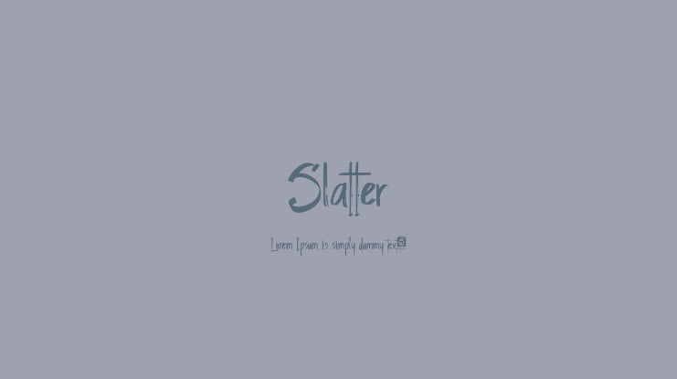 Slatter Font