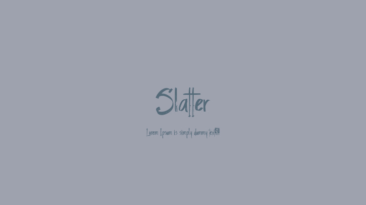 Slatter Font