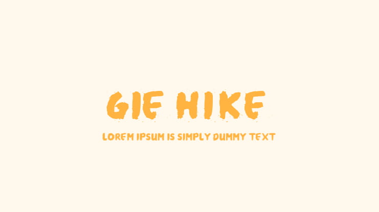 Gie Hike Font