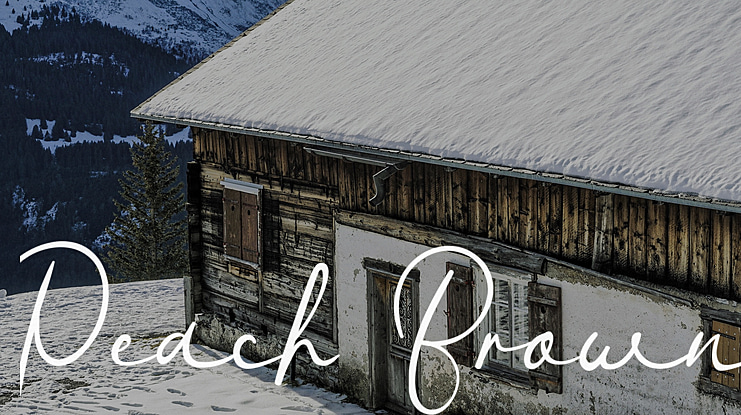 Peach Brown Font