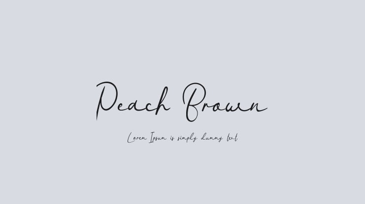 Peach Brown Font