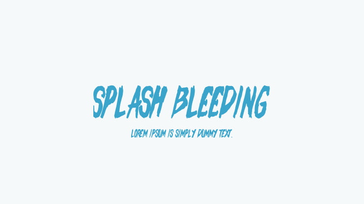 Splash Bleeding Font