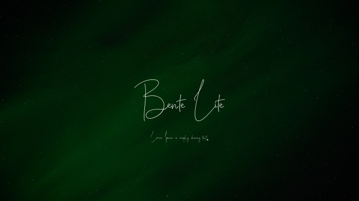 Bente Lite Font