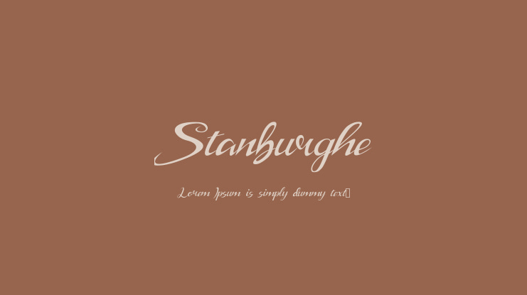 Stanburghe Font