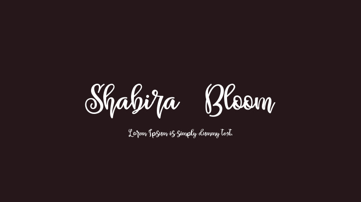 Shabira Bloom Font