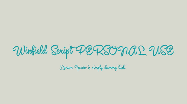 Winfield Script PERSONAL USE Font