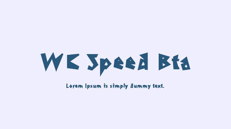 WC Speed Bta Font Family