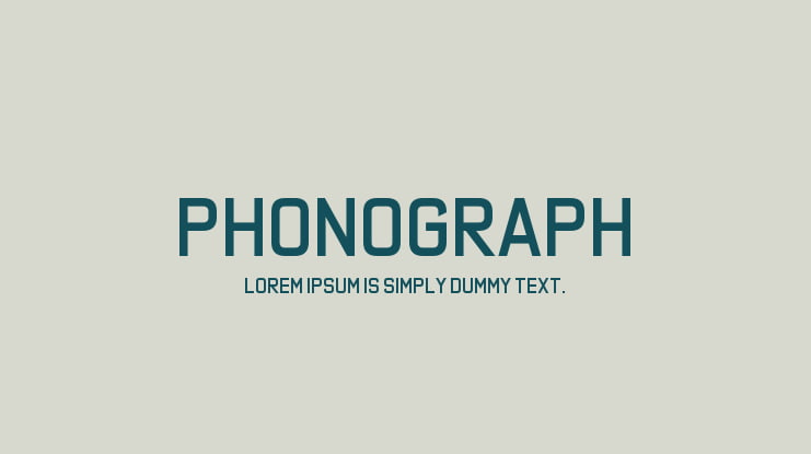Phonograph Font