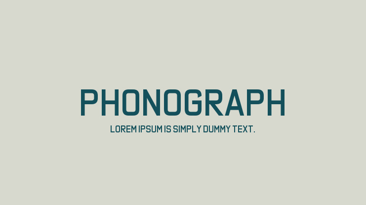 Phonograph Font