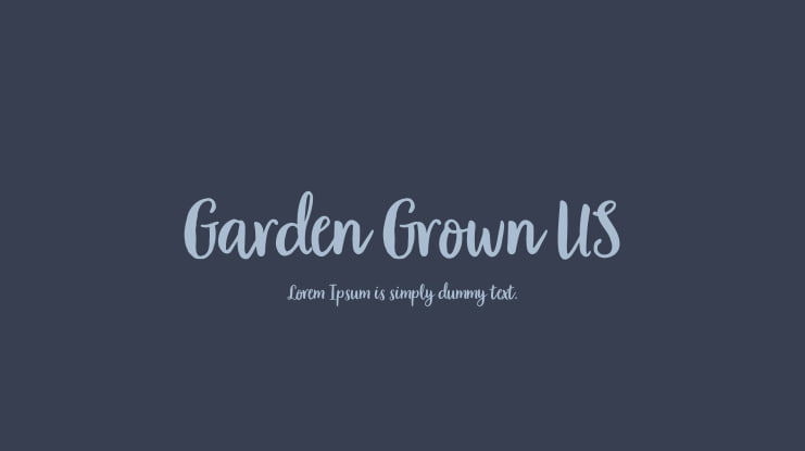 Garden Grown US Font