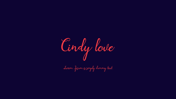Cindy love Font Family