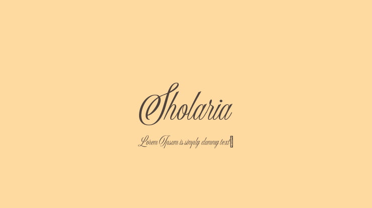Sholaria Font