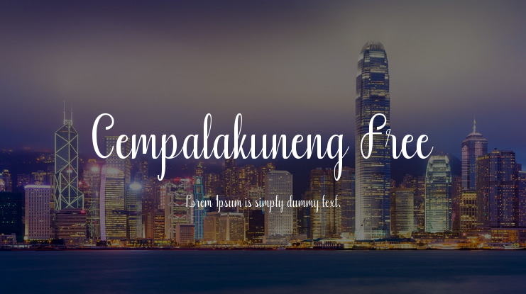 Cempalakuneng Free Font
