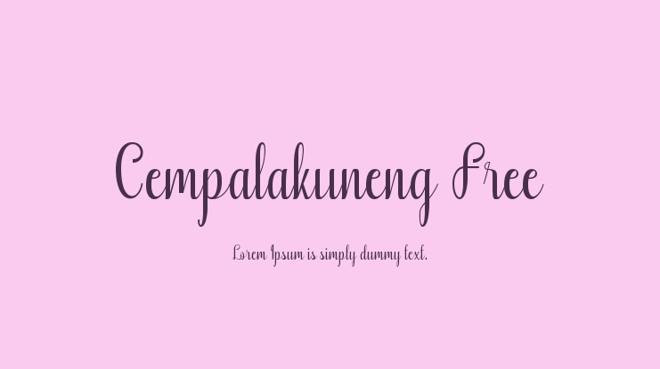 Cempalakuneng Free Font
