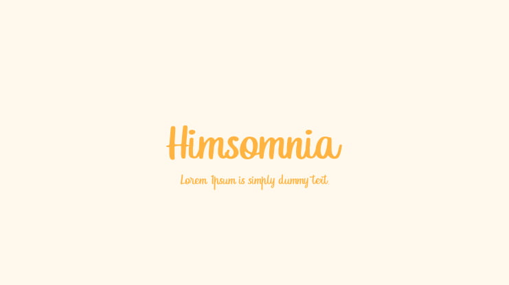 Himsomnia Font