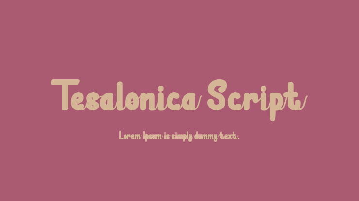 Tesalonica Script Font